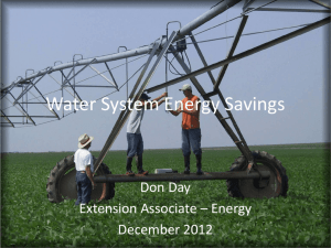 Irrigation Energy Savings