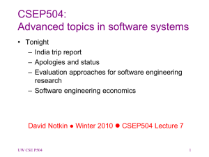 CSE401 Introduction to Compiler Construction