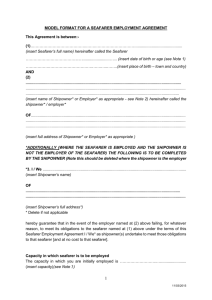 Model format for a Seafarer Employment Agreement 11