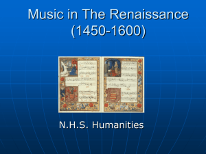Music in The Renaissance (1450