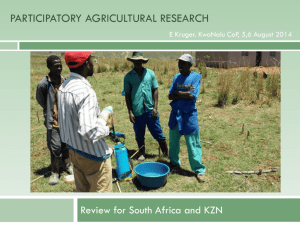 Participatory Agricultural Research
