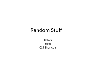 Sizes, Colors, and Fonts