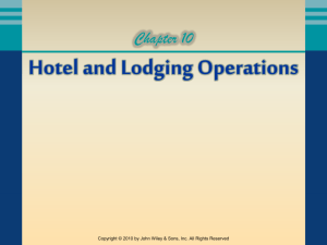 chapter 10 * lodging operations