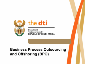 Business Process Outsourcing and Offshoring (BPO)