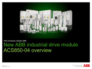 ACS850 Product presentation