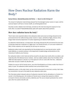 How does radiation harm the body?