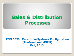 8. Sales & Distribution Processes