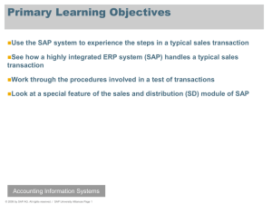 Module 3 Expenditure Cycle Using SAP Individual Assignment