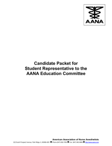 Student Representative Application - American Association of Nurse