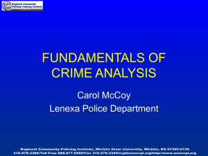 Crime Analysis: Basic Principles & Applications