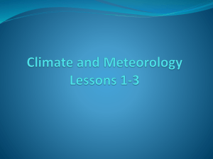Climate and Meteorology Lesson 01: Water Cycle