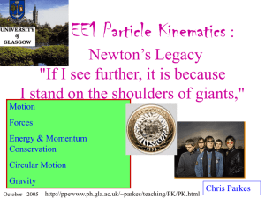 Transparancies for Motion & Newton's Laws