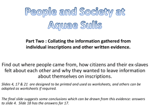 Society and individuals at Aquae Sulis 2