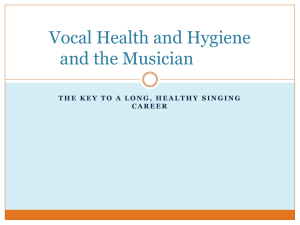 Vocal Health Hygiene & Musician