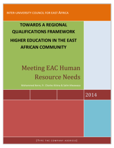 Meeting EAC Human Resource Needs
