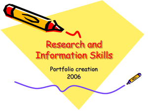 Research and Information Skills