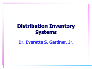 DISTRIBUTION INVENTORY SYSTEMS