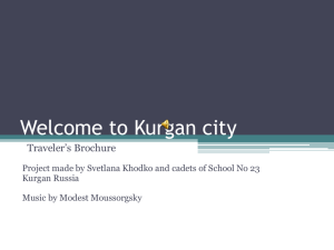 Welcome to Kurgan city