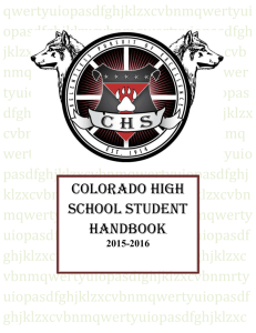colorado high school student handbook