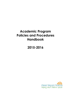 Academic Program Policies and Procedures Handbook 2015