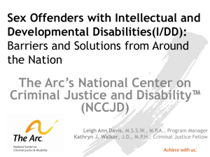 Introducing: The National Center on Criminal Justice & Disability