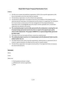 Waqf Project Nomination Form