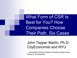 What Form of CSR Is Best for You?