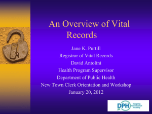 vital records - Connecticut Town Clerks Association