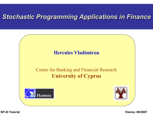 Stochastic Optimization Models in Finance