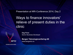 Ways to finance innovators' relieve of present duties