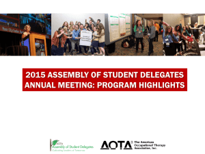 2015 Assembly of Student Delegates Annual Meeting