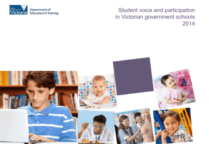 Student voice and participation in Victorian government schools 2014