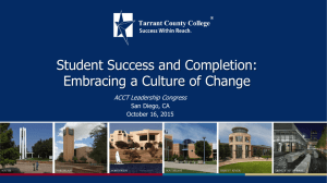 Student Success and Completion