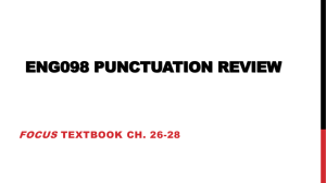 ENG098 Punctuation PPT