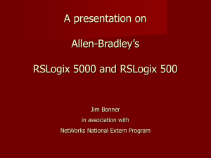 Installing and using RSLogix 5000 and RSLogix