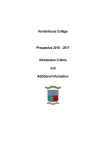 Additional Information Prospectus 2016-17
