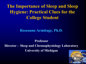 Sleep and Depression in College Students