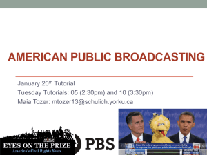 January 20th Tutorial – American Public Broadcasting