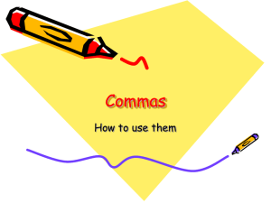 Commas - Primary Resources