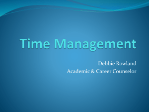 Time Management Tips - Haywood Community College