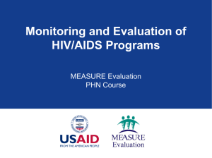 M&E of HIV/AIDS programs - Carolina Population Center