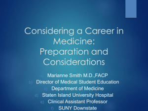 Considering a Career in Medicine