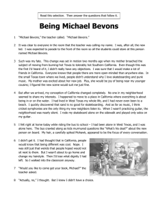 Being Michael Bevons - Staunton City Schools