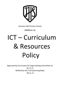 ICT Curriculum and resource list Nov 11
