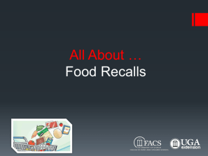 Food Recalls Slides