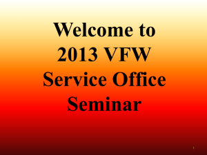Slide 1 - VFW Department of Illinois Service Office