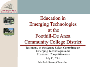 Mission The Foothill-De Anza Community College District provides a