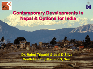 Structure of the Presentation Nepal – Brief Historical Background
