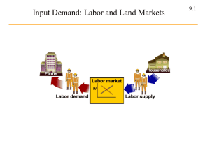 Chapter 9: Input Demand: The Labor and Land Markets