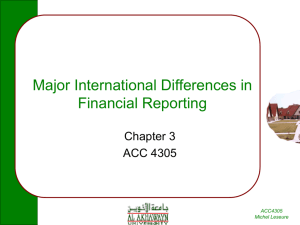 Chapter 3 Major International Differences in Financial Reporting